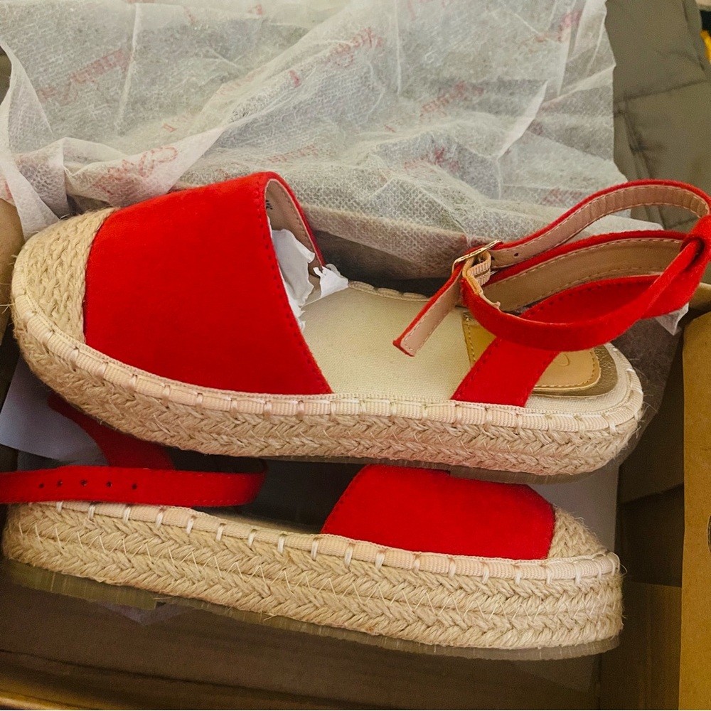 Red Espadrille Sandals